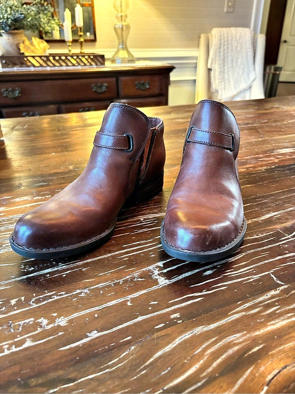 Born Ozark Leather Ankle Boots in Brown